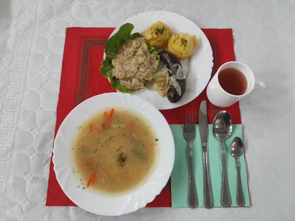 kaszanka, ziemniaki, zupa