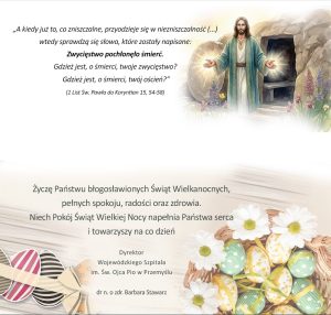 grafika z życzeniami świątecznymi, treść w treści artykułu